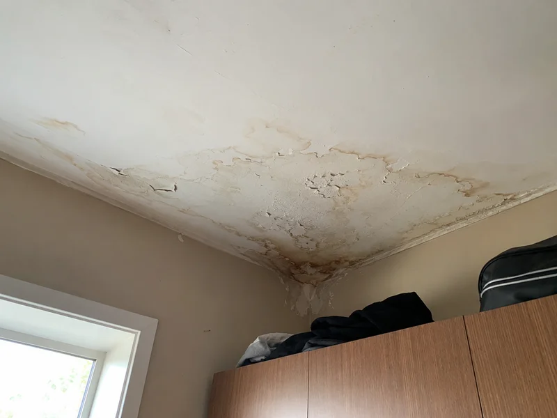Before: Painting & Walls, the same spot before and after.